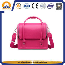 Pink Lady couro Popular maquiagem saco cosmético (HB-6612)